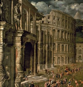 Combattimento di gladiatori (dettaglio 1) da Paris Bordone